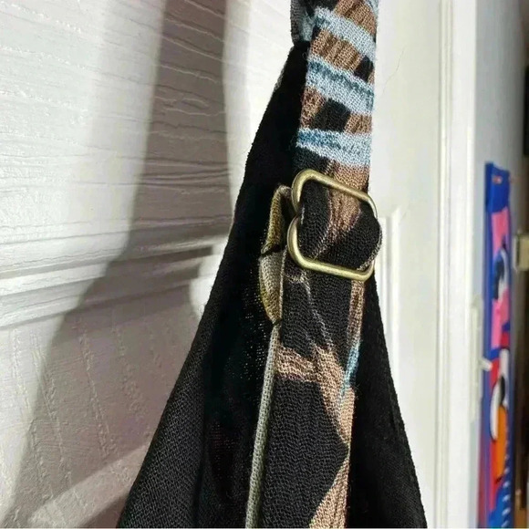 Hurley Ruffle Hem Maxi Dress Black / Floral Size NWT Medium - Picture 12 of 16